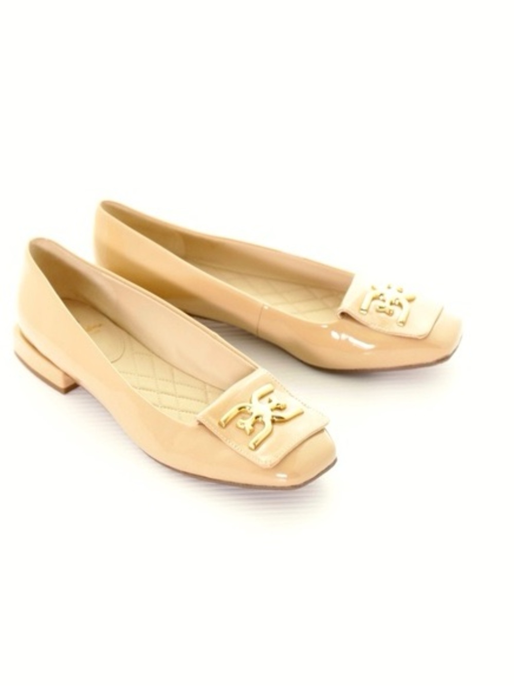 Sam Edelman Emina Cream Square Toe Flats with Gold Accent women’s 9 ( new)